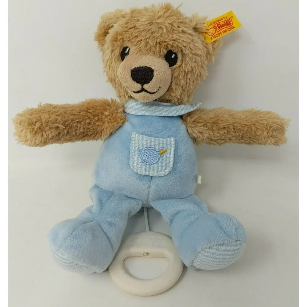 Steiff Musical Baby Teddy Bear‎ Plush Pull String Lovely Toy Lullaby Boy VTG
